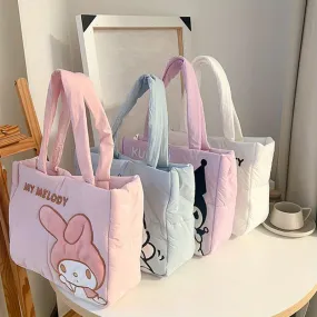 1 Pc Sanrio Kawaii Hello Kitty, Kuromi Etc Pattern Shoulder Bag, Sweet Style Cute Handbag For Women