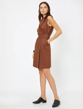 15042 Brown Wrap Dress