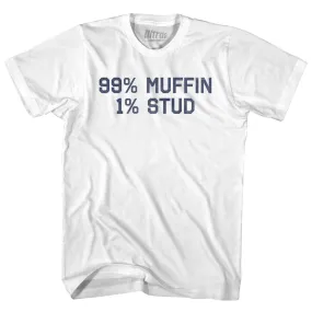 99% Muffin 1% Stud Womens Cotton Junior Cut T-Shirt