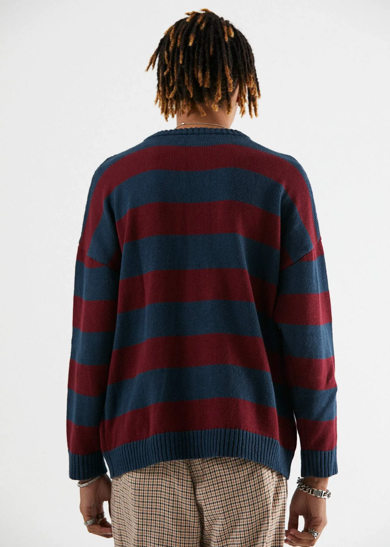 Afends Mens In Bloom - Knitted Crew Neck - Midnight