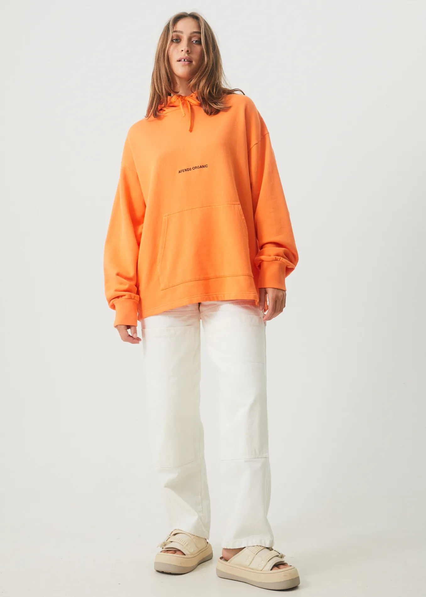 AFENDS Unisex Return - Unisex Oversized Hoodie - Papaya