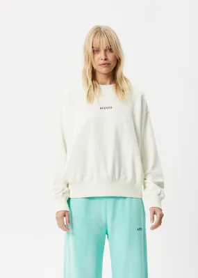 AFENDS Womens Boundless - Crew Neck Jumper - Off White