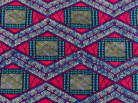 African Cotton Print - Geometric Cube