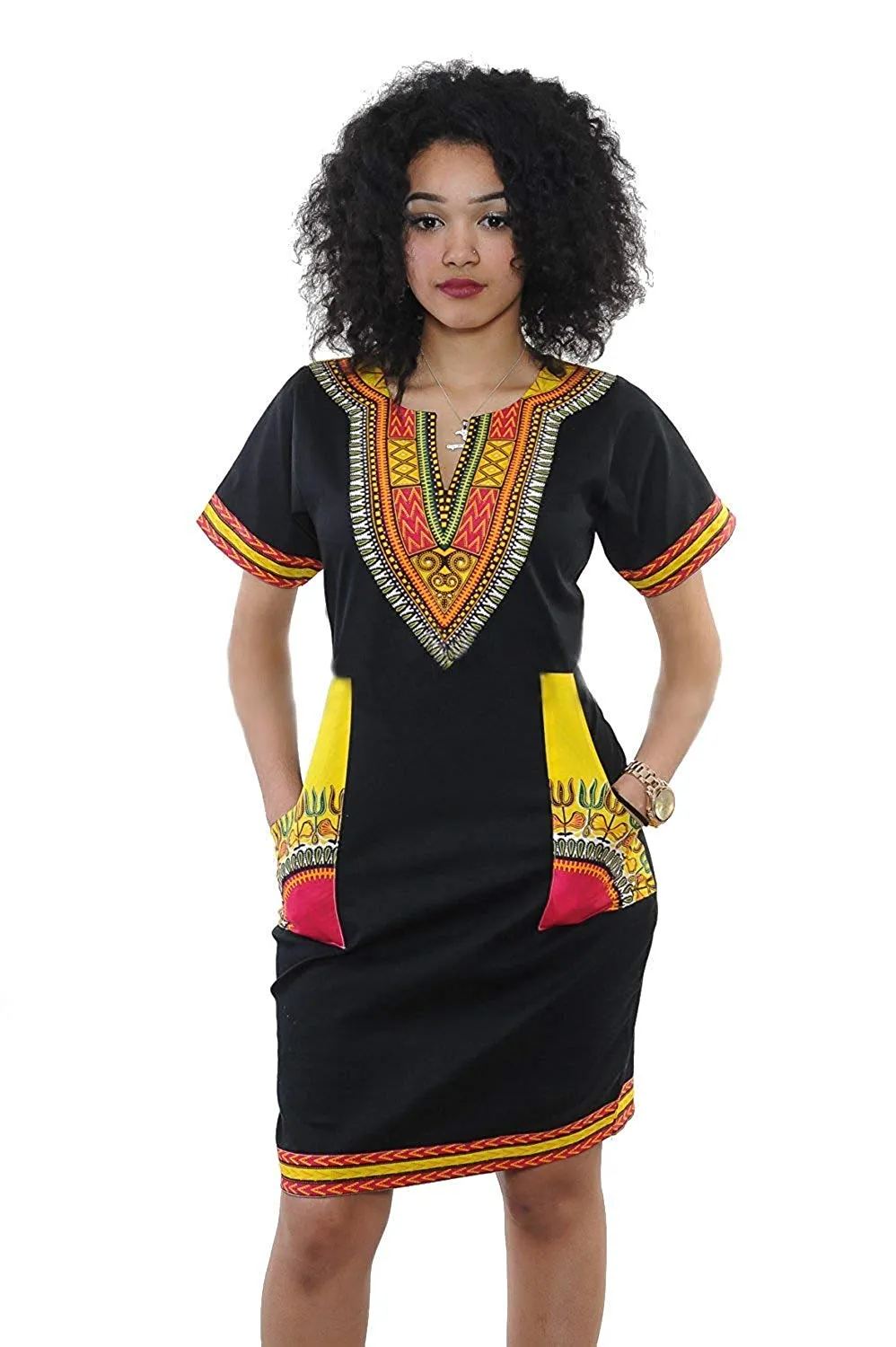 Afrikan Vintage Printed Ethnic Style Summer Dress