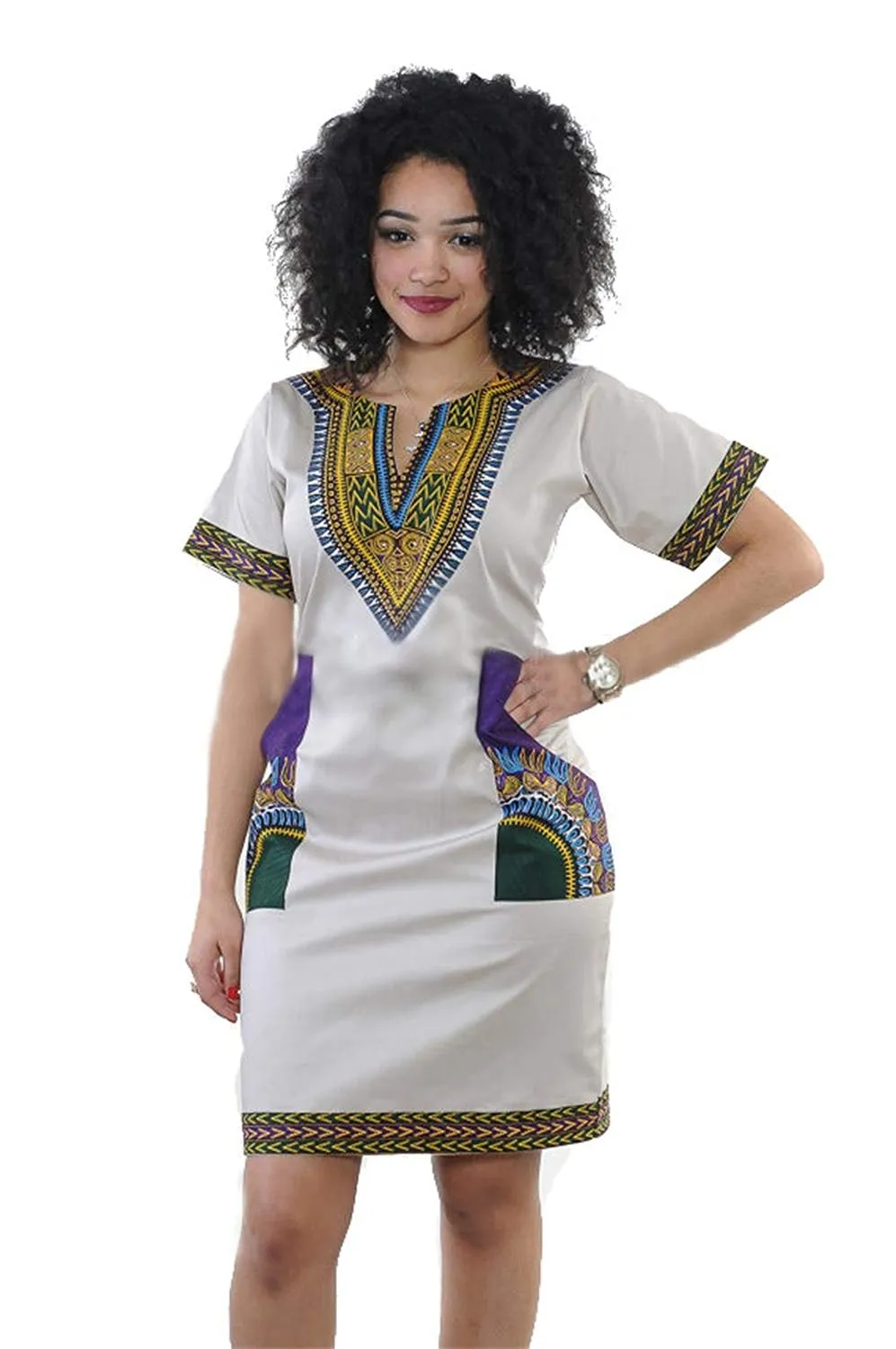 Afrikan Vintage Printed Ethnic Style Summer Dress