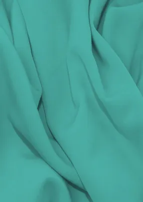 Aqua 60" (150cms) Sienna Crepe Plain Dyed Luxury Soft Feel Fabric Dress/craft/fashion