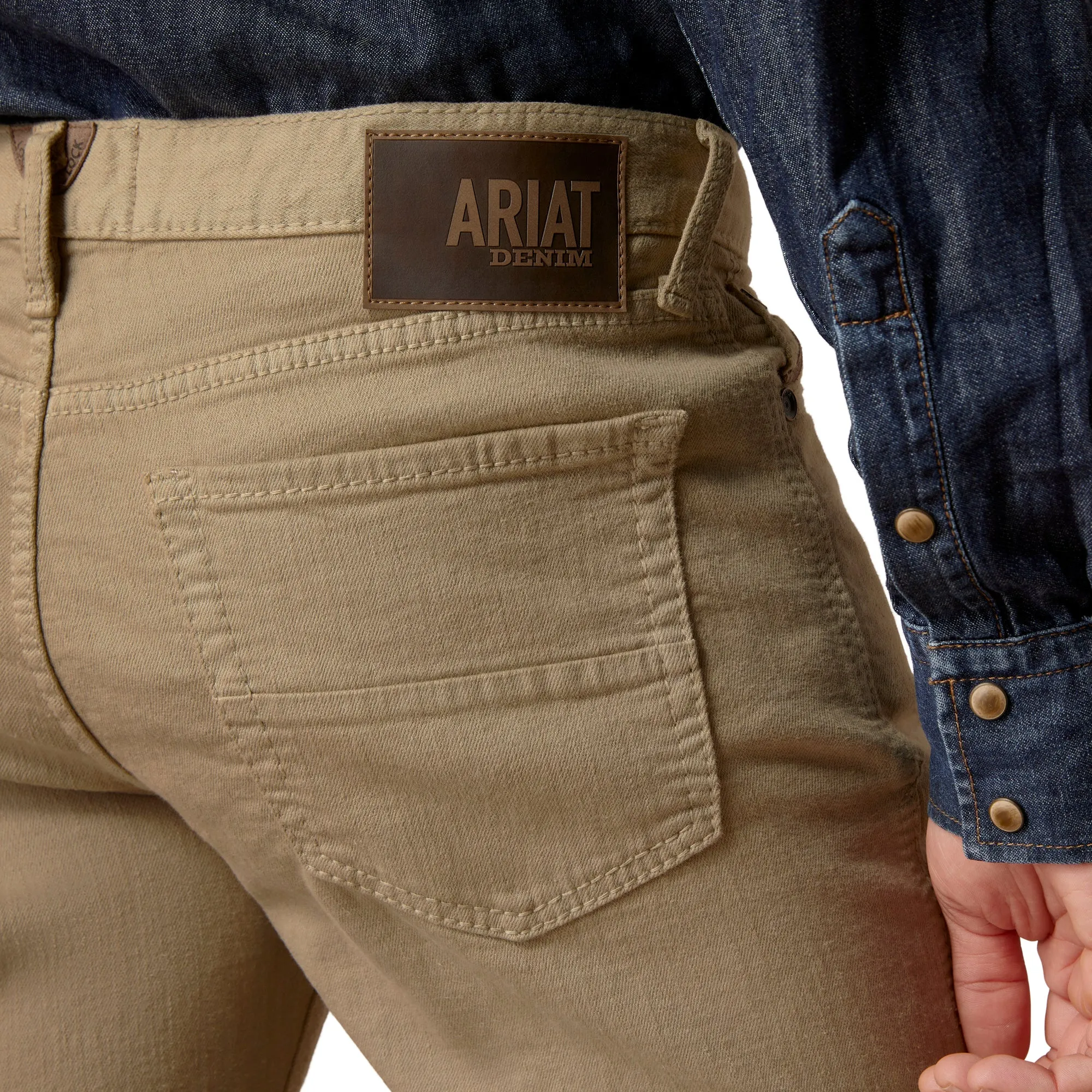 Ariat Men's Grizzly M7 Straight Khaki Jeans