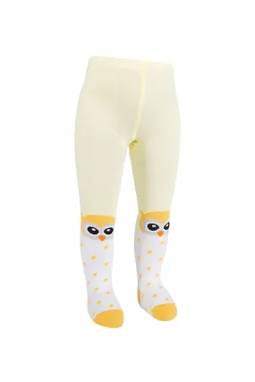 Baby Girl Tights Owl Yellow (9-12mths)