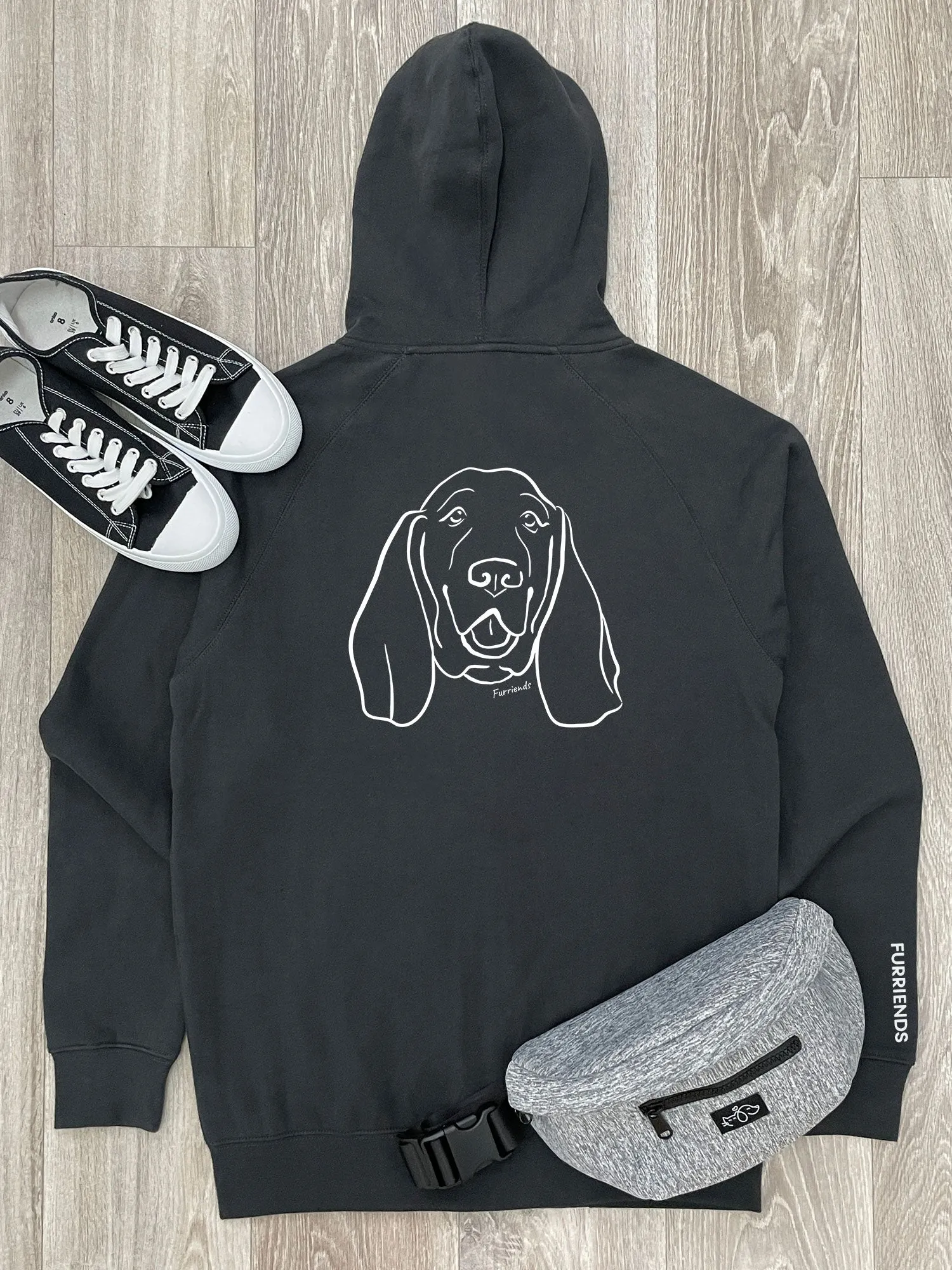 Basset Hound Zip Front Hoodie