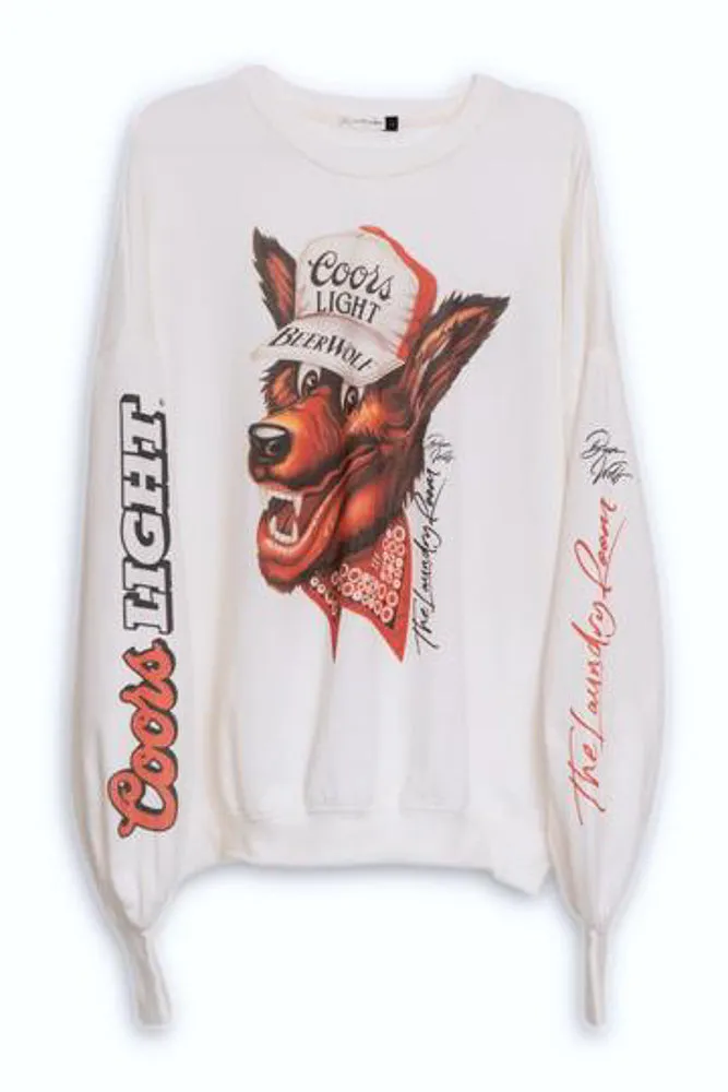 Beer Wolf Jump Jumper - White