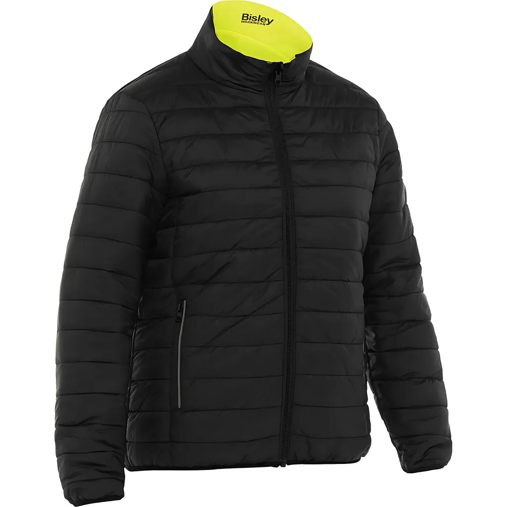 Bisley 333W6350H-YEL/L ANSI Type R Class 3 Women's Contoured Reversible Puffer Jacket