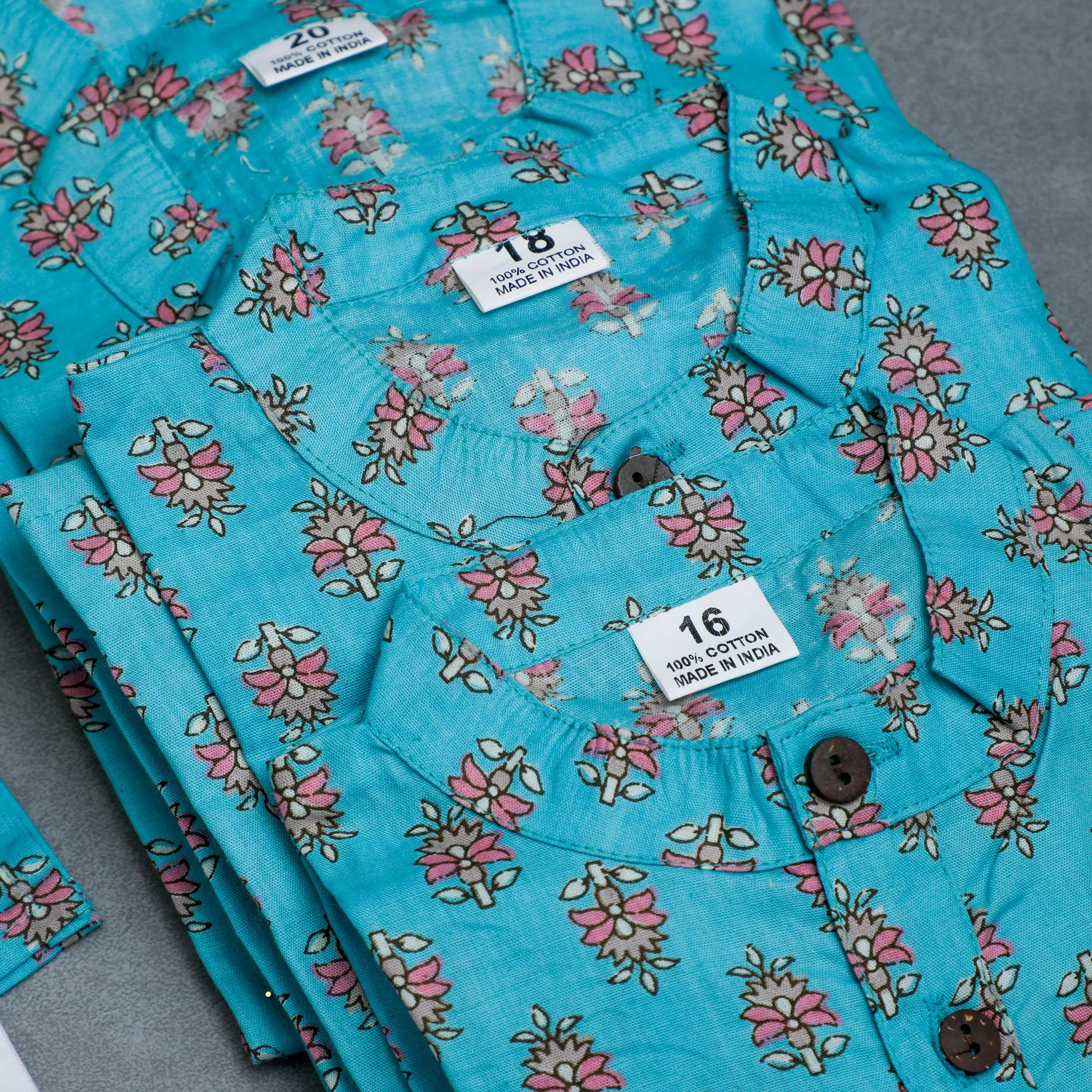 Blue Floral Kurta Set