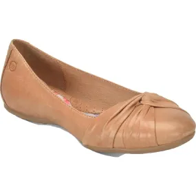 Born Womens Lilly Leather Knot-Front Ballet Flats