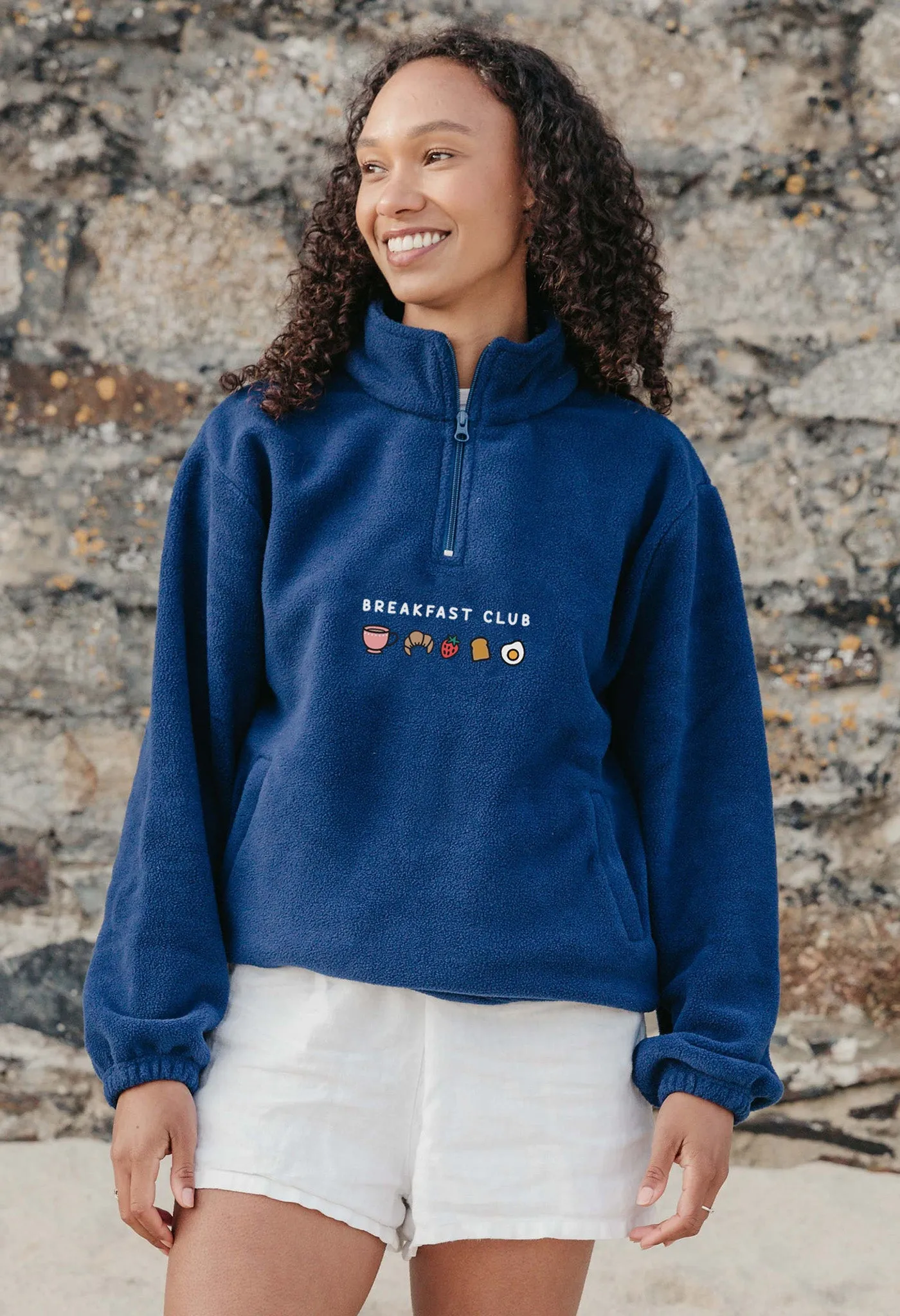 Breakfast Club Recycled Polyester Quarter Zip Fleece