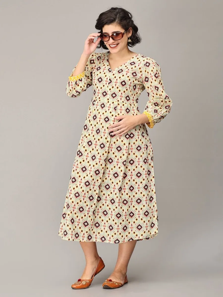 Brightest Moment Maternity and Nursing Kurti Dress