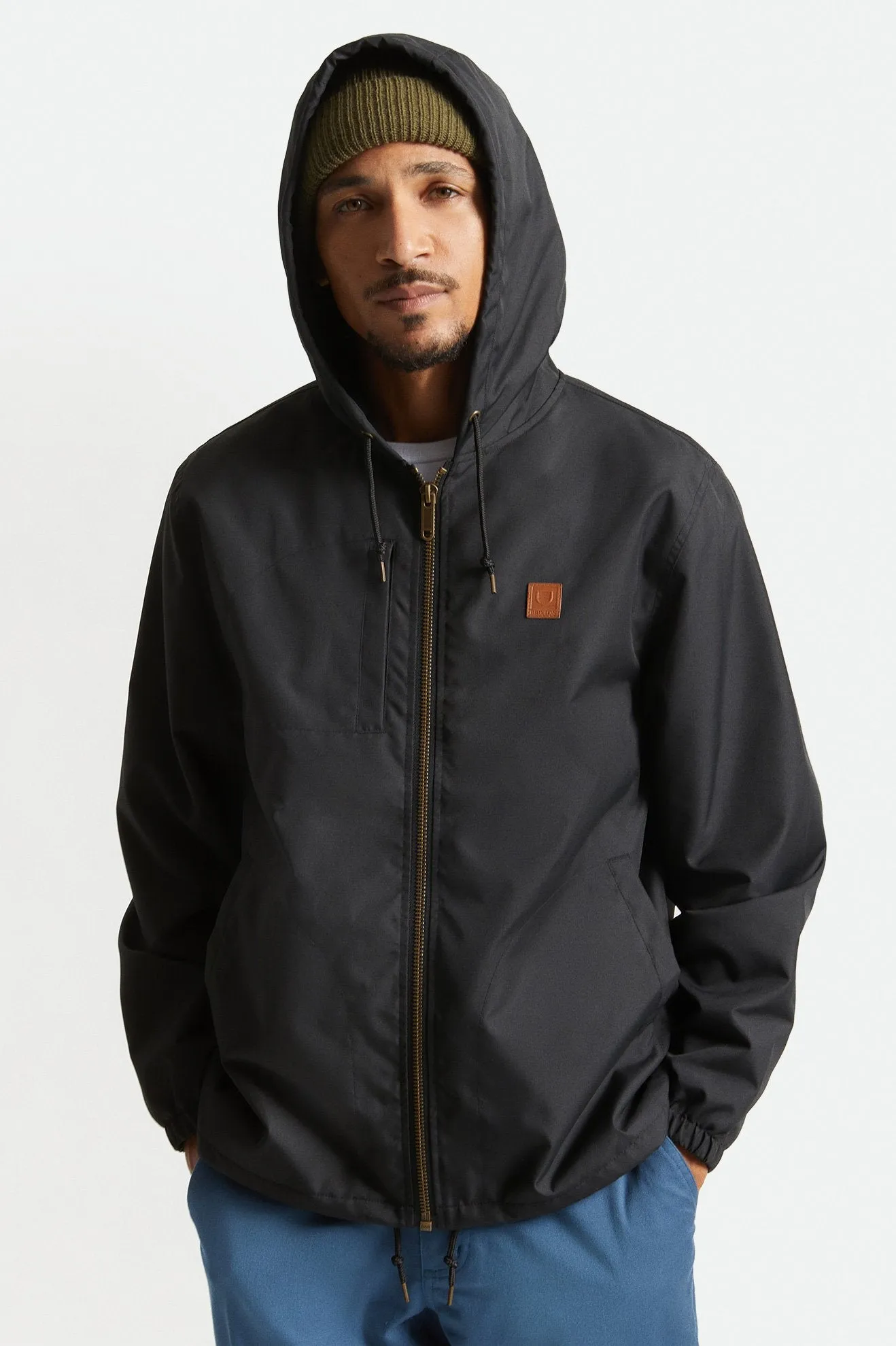 BRIXTON CLAXTON BETA ZIP HOOD JACKET BLACK