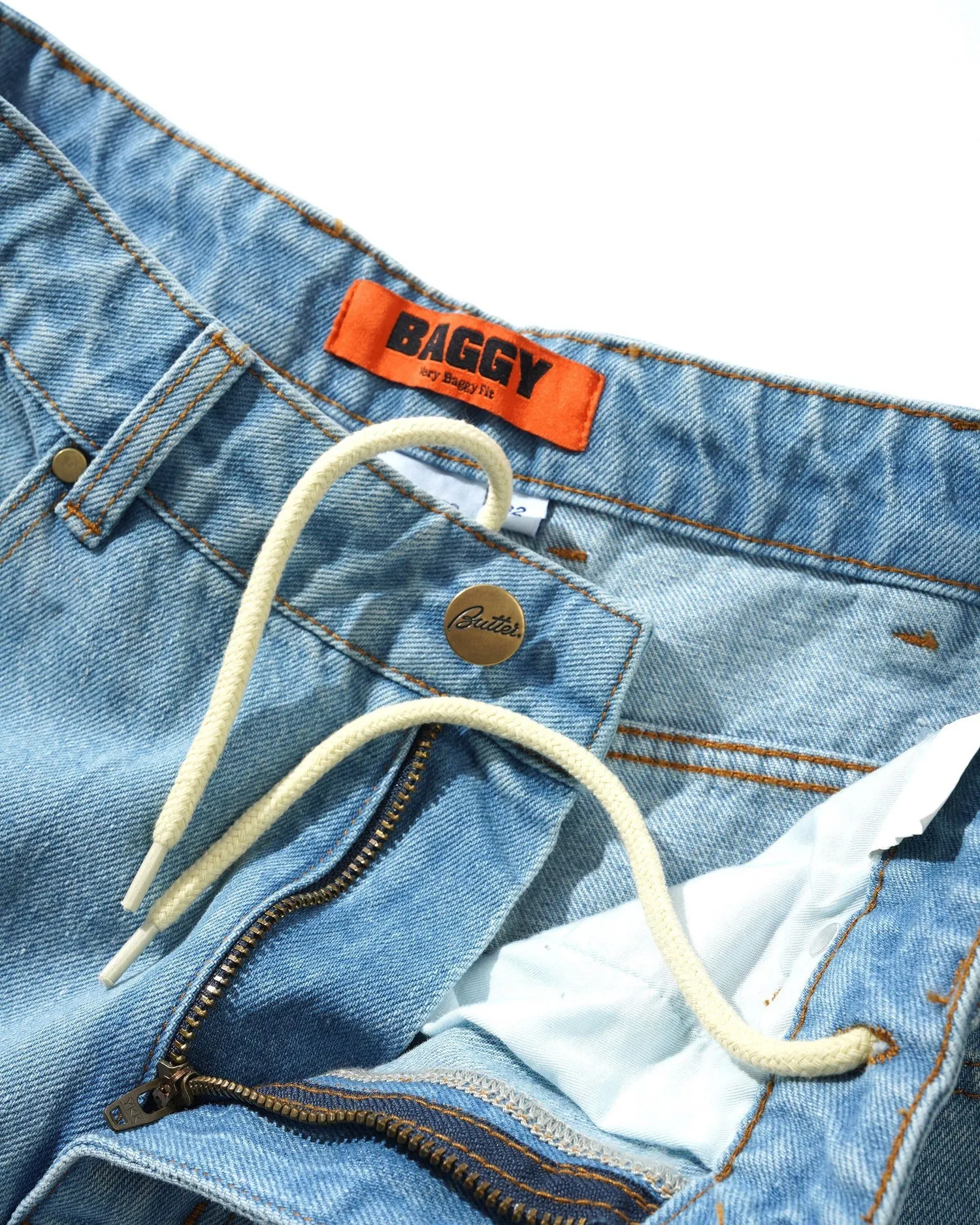 Butter Goods Lock Baggy Denim Jeans Light Indigo