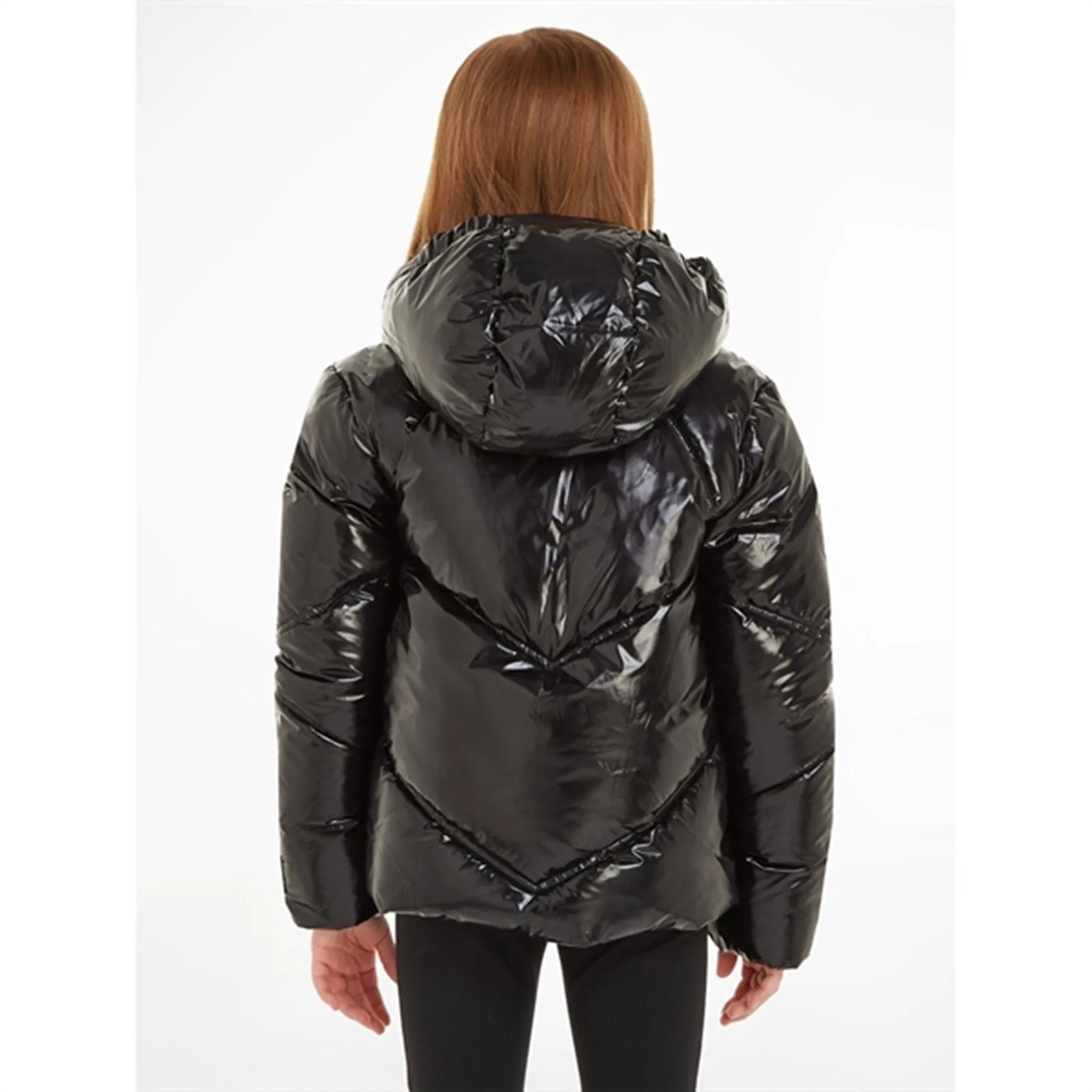 Calvin Klein Glossy Cut Seams Puffer Jacket Ck Black