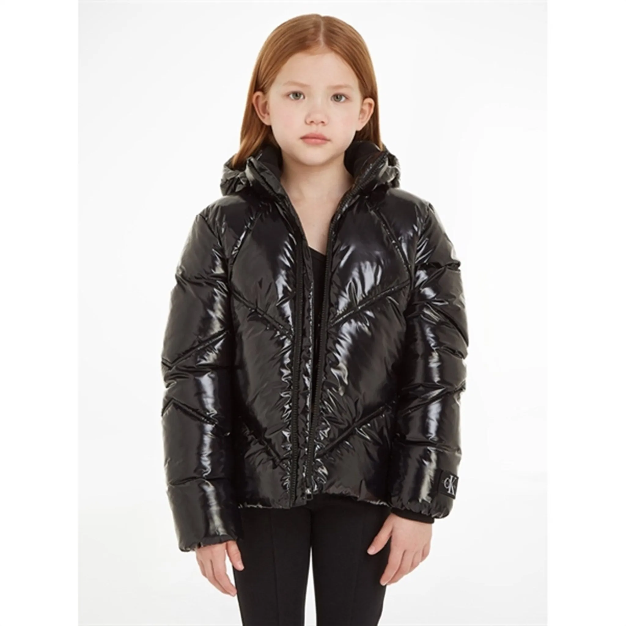 Calvin Klein Glossy Cut Seams Puffer Jacket Ck Black