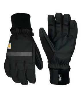 Carhartt Men's Storm Defender Insulated Fleece Cuff Gloves - Black