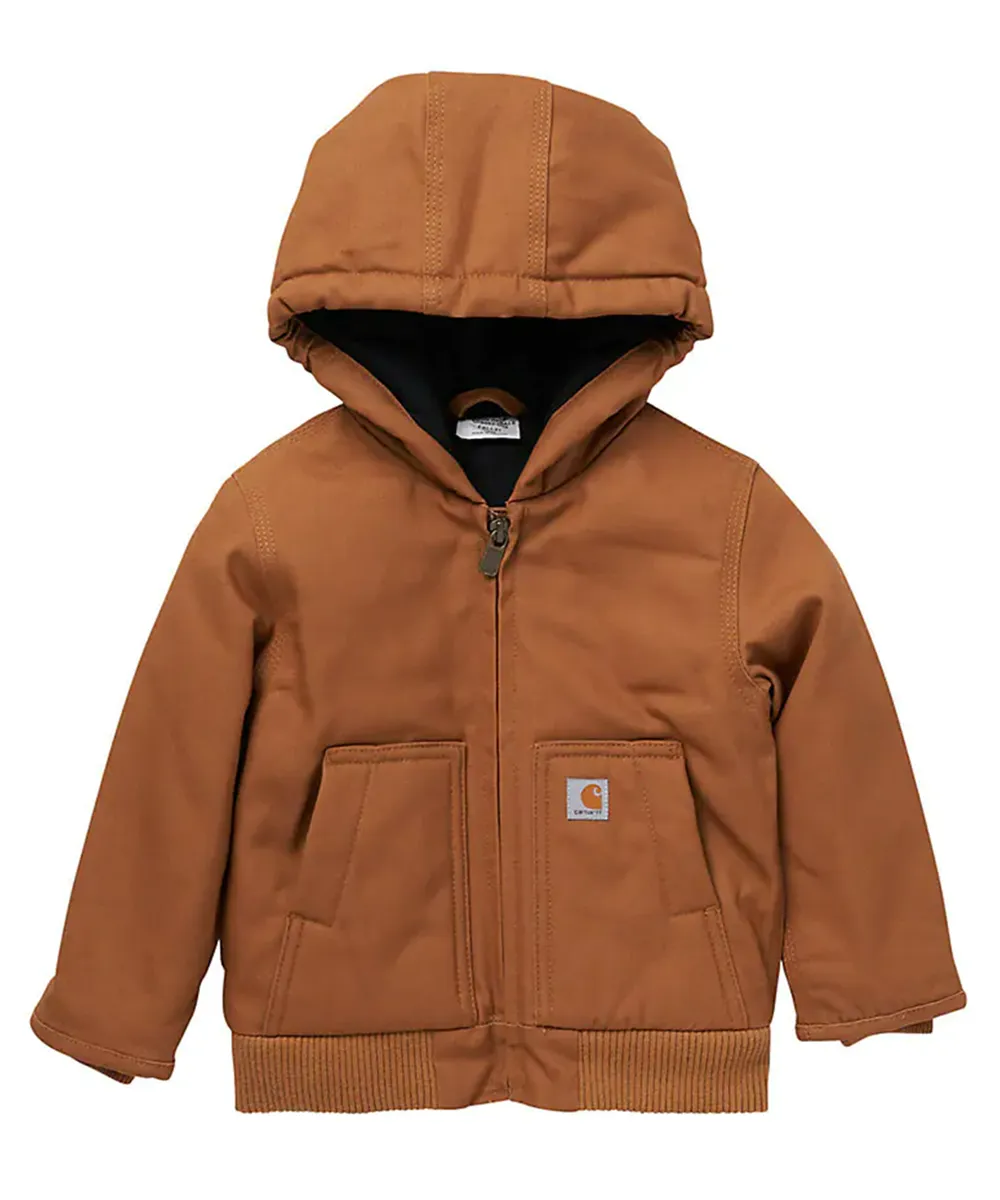 Carhartt Toddler Flannel Quilt Lined Active Jacket - Carhartt Brown