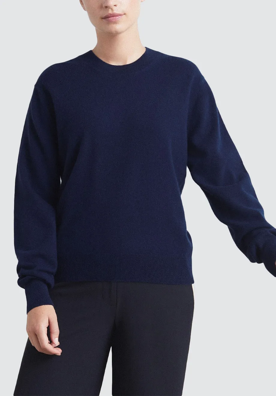 Cashmere Crew Neck Sweater | Midnight