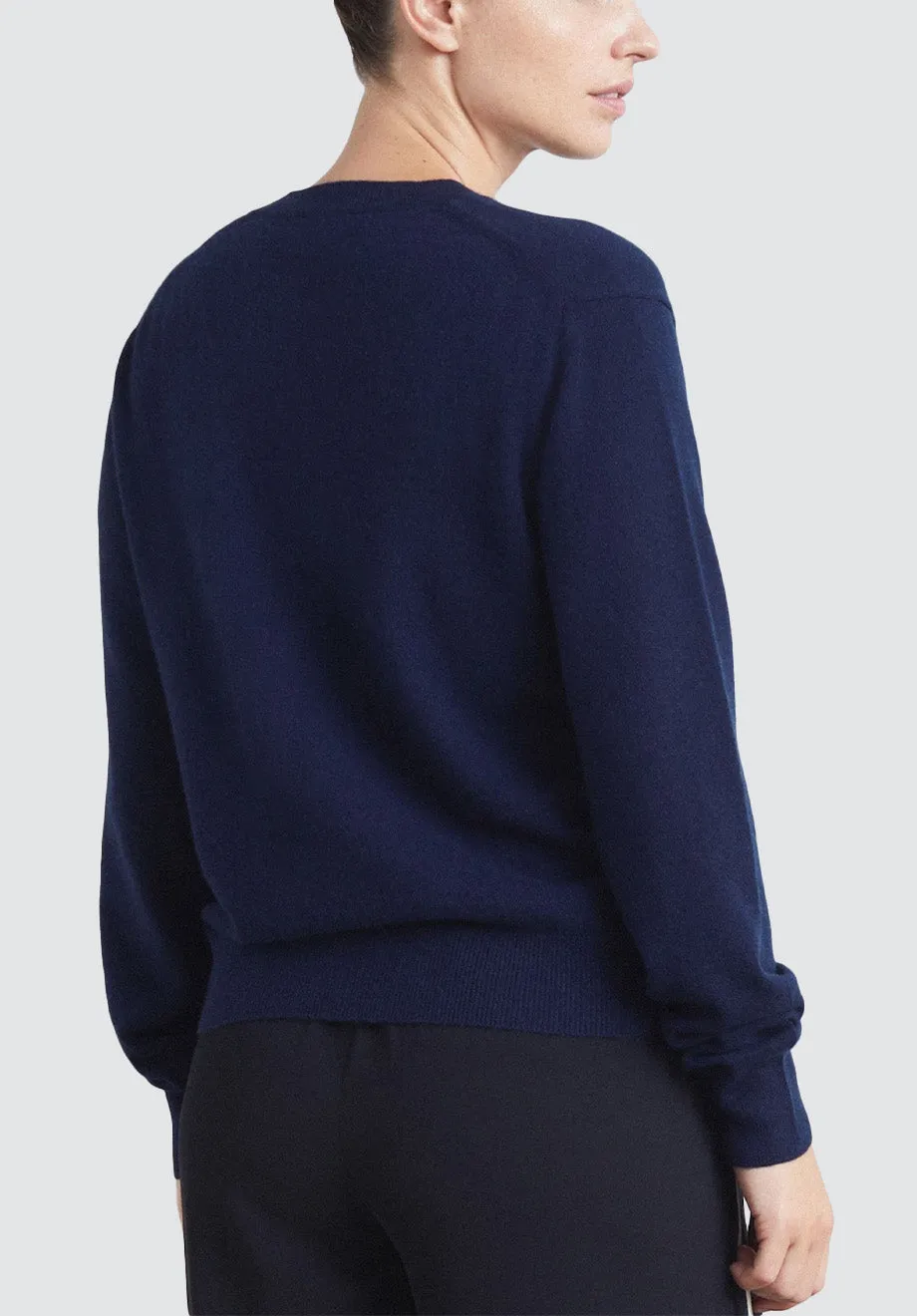 Cashmere Crew Neck Sweater | Midnight