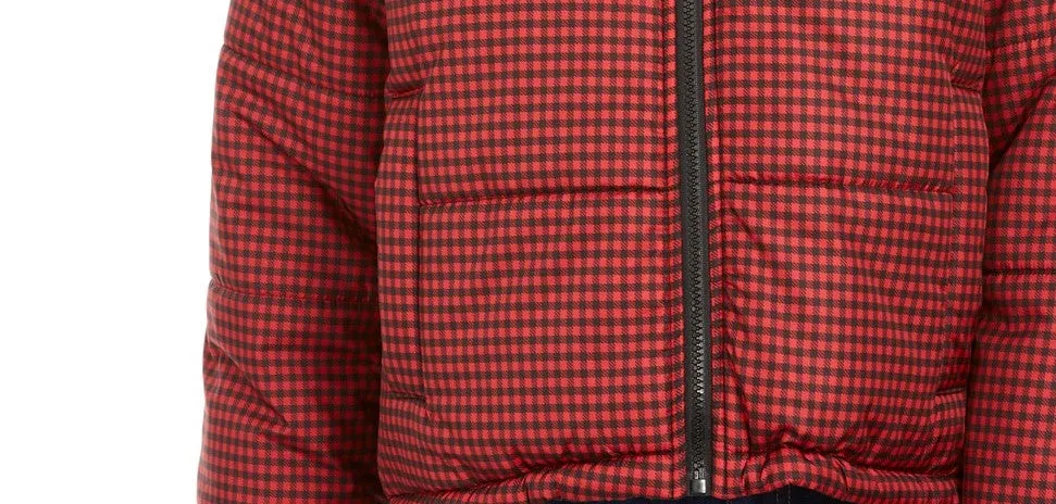 Celebrity Women's Pink Juniors' Plaid Puffer Coat Red