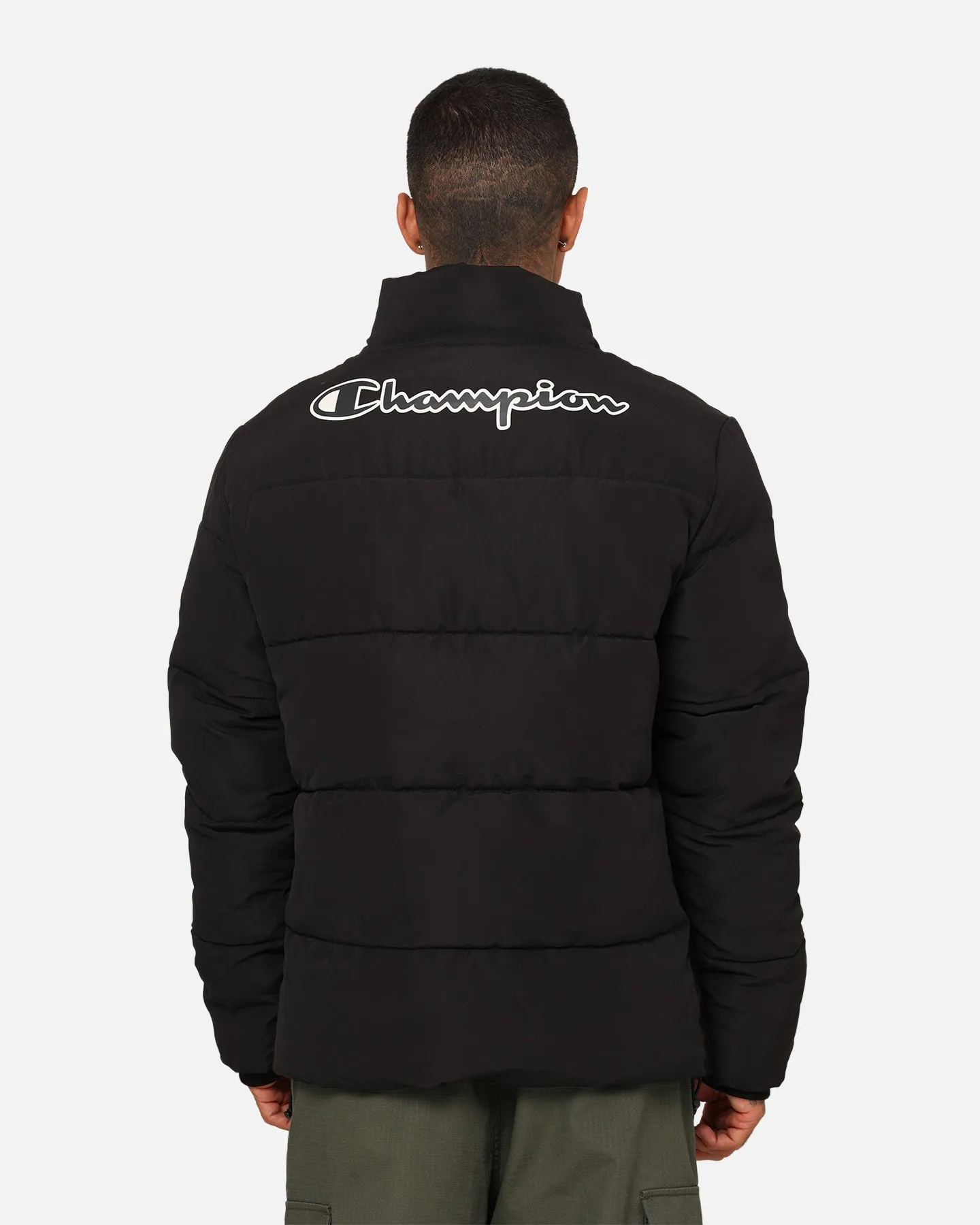 Champion Rochester Tape Puffer Jacket Black