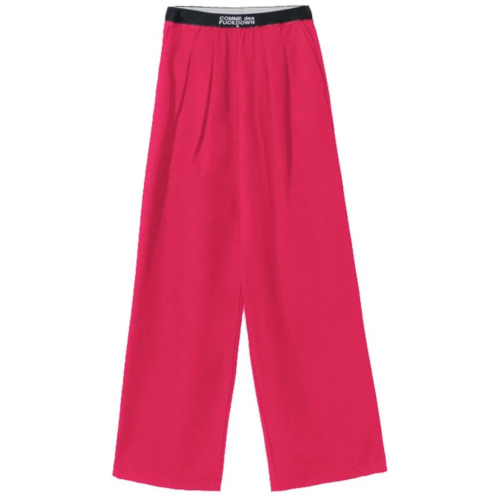 Comme Des Fuckdown Fuchsia Polyester Jeans & Pant