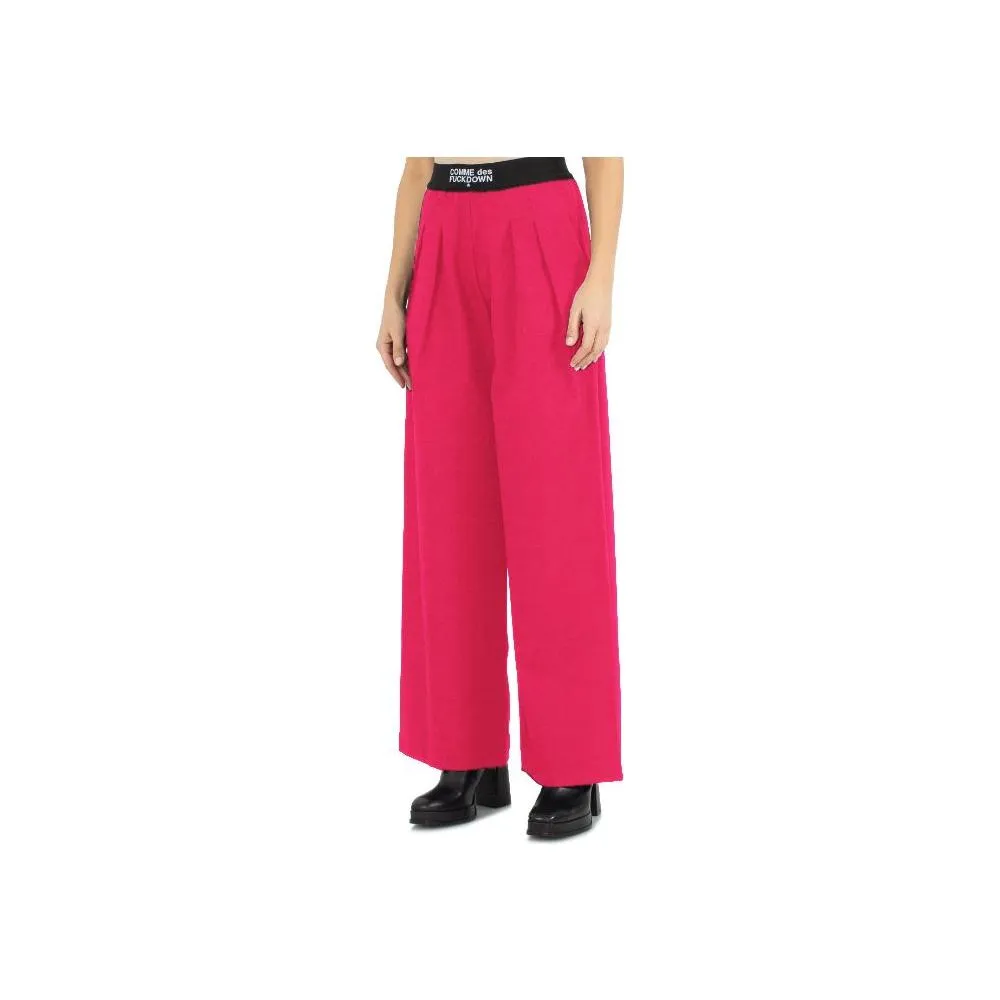 Comme Des Fuckdown Fuchsia Polyester Jeans & Pant