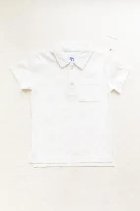 Cotton Knit Polo - white