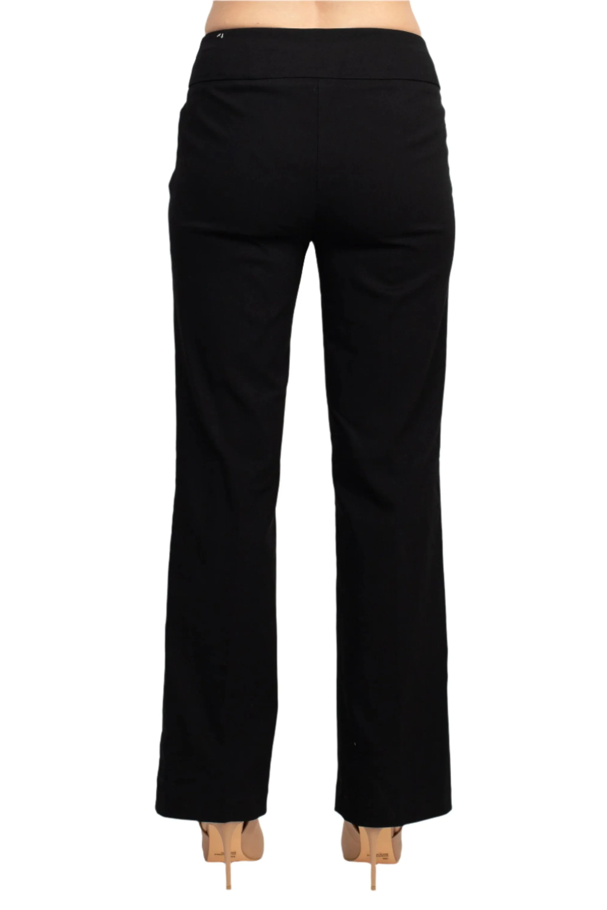 Counterparts Midwaist Banded Waist Solid Straight Millennium Pant