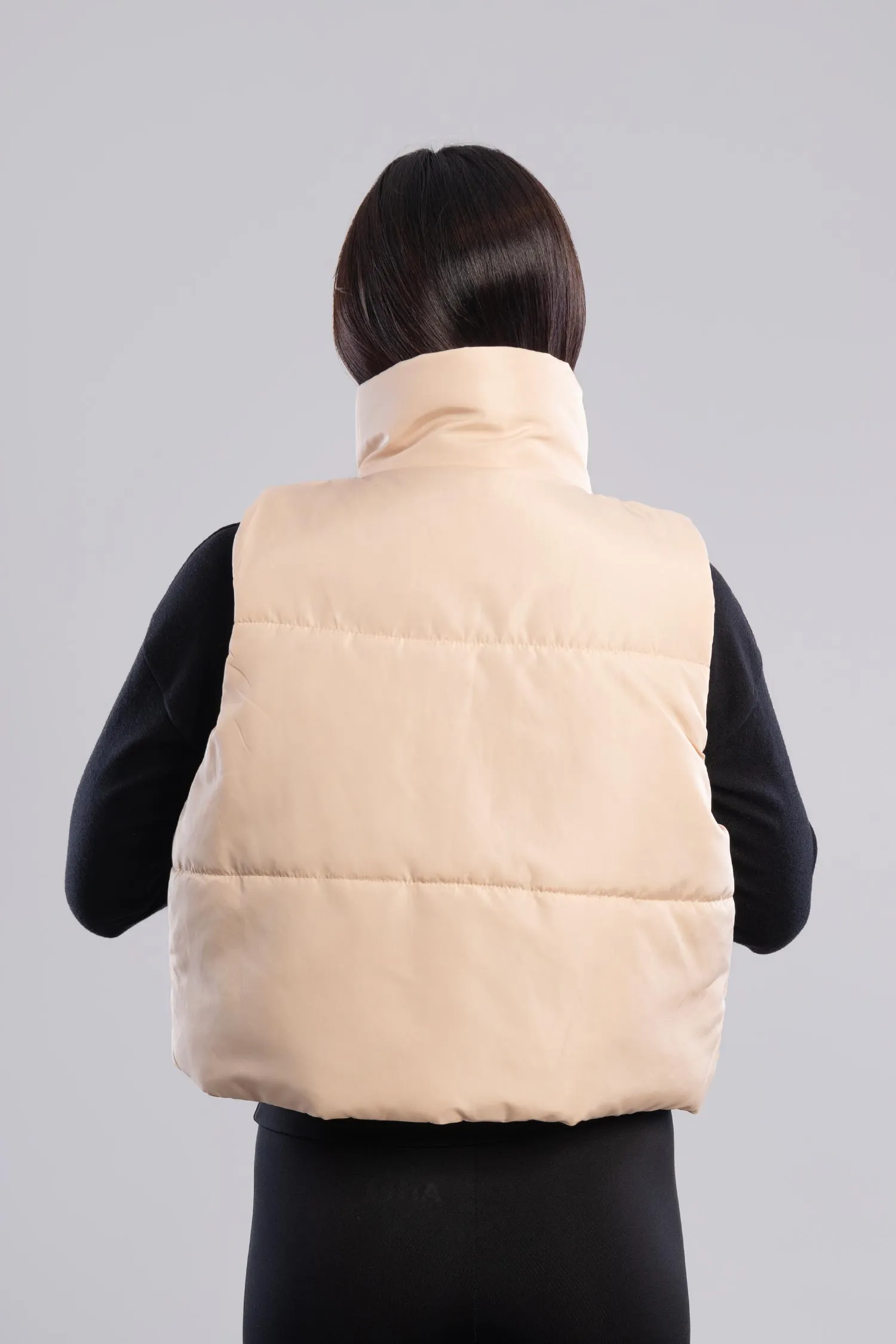 Cropped Puffer Vest - Mitcha Label