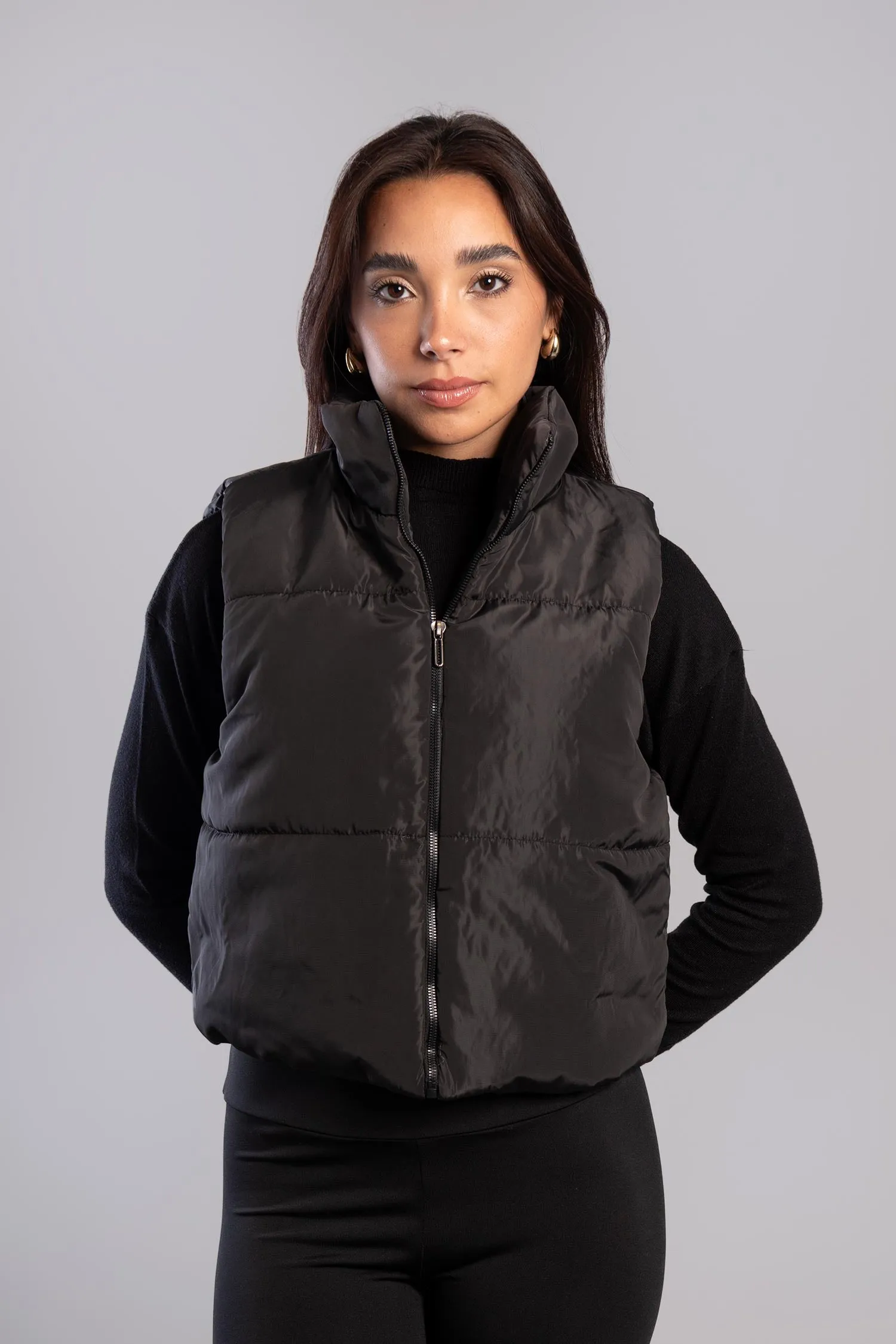 Cropped Puffer Vest - Mitcha Label