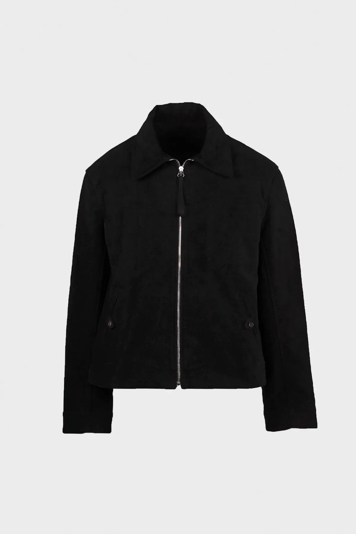 Cropped Slow Jacket - Black 13.5oz British Moleskin