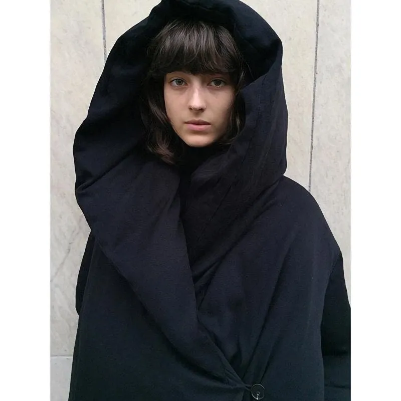 Crowd Hooded Down Jacket with Oversized Collar