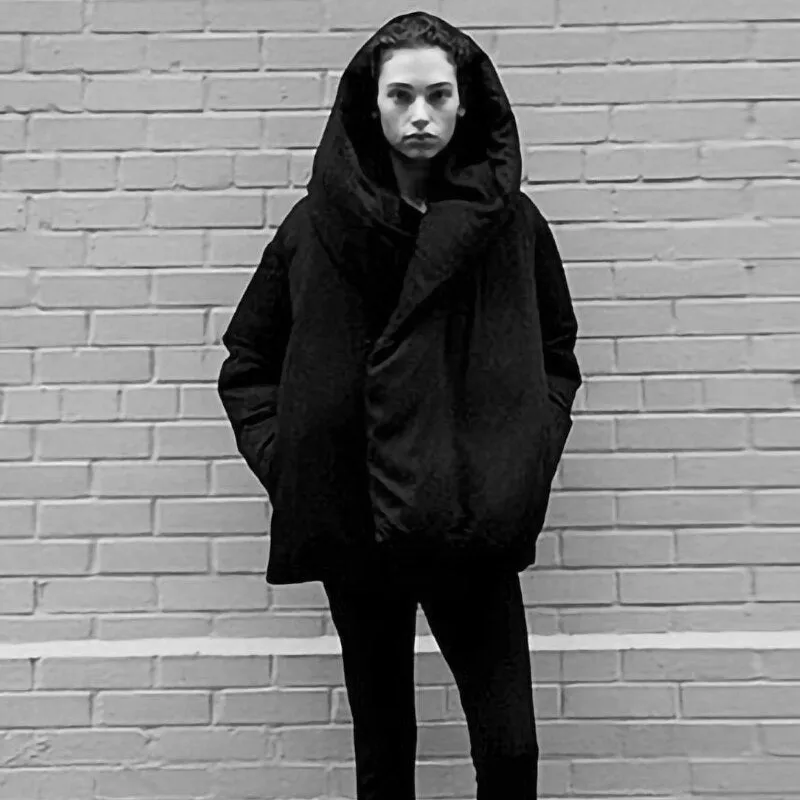 Crowd Hooded Down Jacket with Oversized Collar