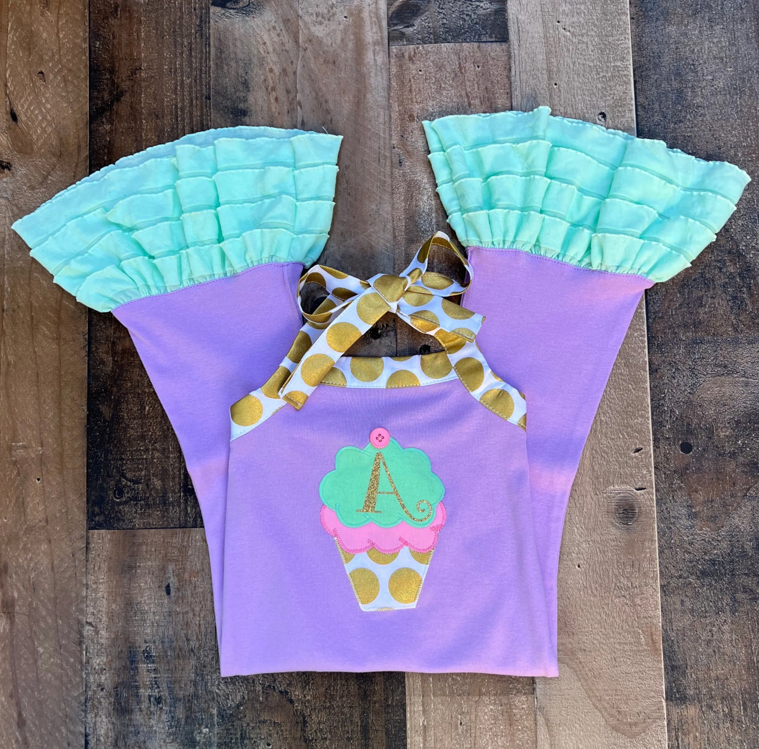 Cupcake Romper Girl Outfit