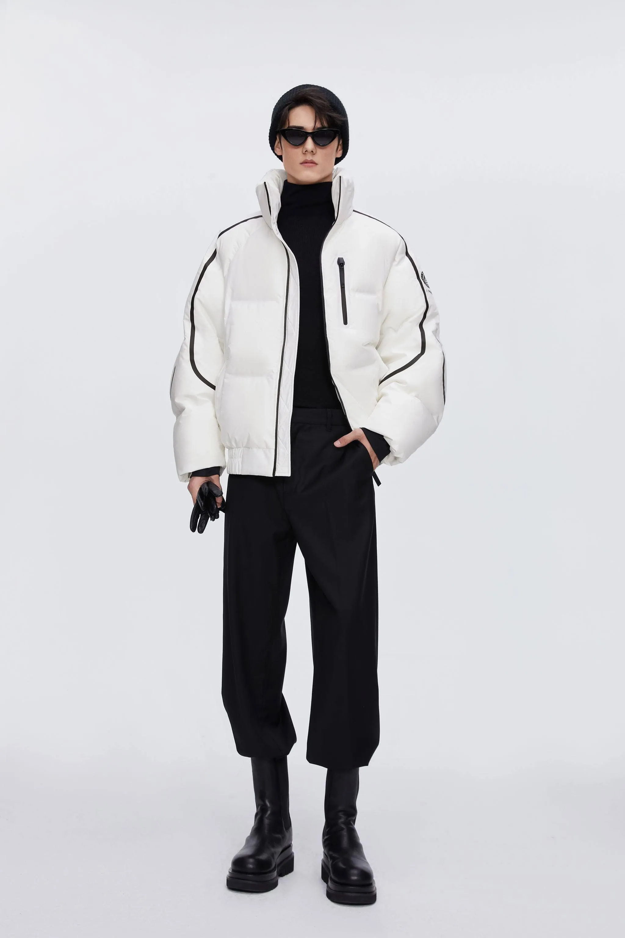 Designer's Collection Oversized Cropped Down Jacket