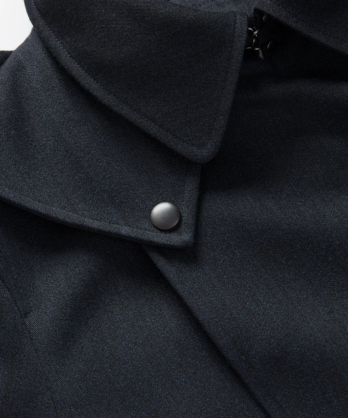 Despatch Riders Coat Virgin Wool Herringbone in Navy