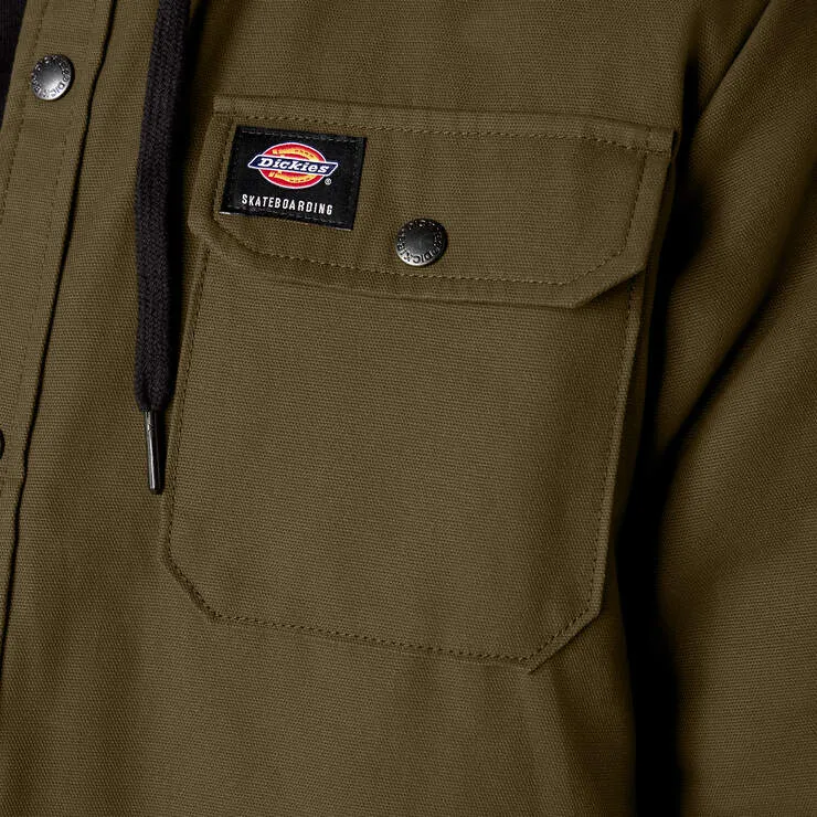 Dickies Canvas Duck Shirt Jacket w/ Hood Dark Olive