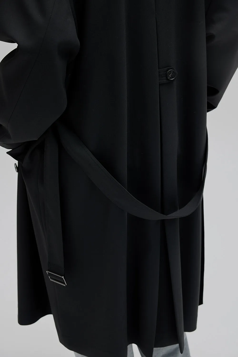 Double-breasted Straight-cut Long Trench Coat