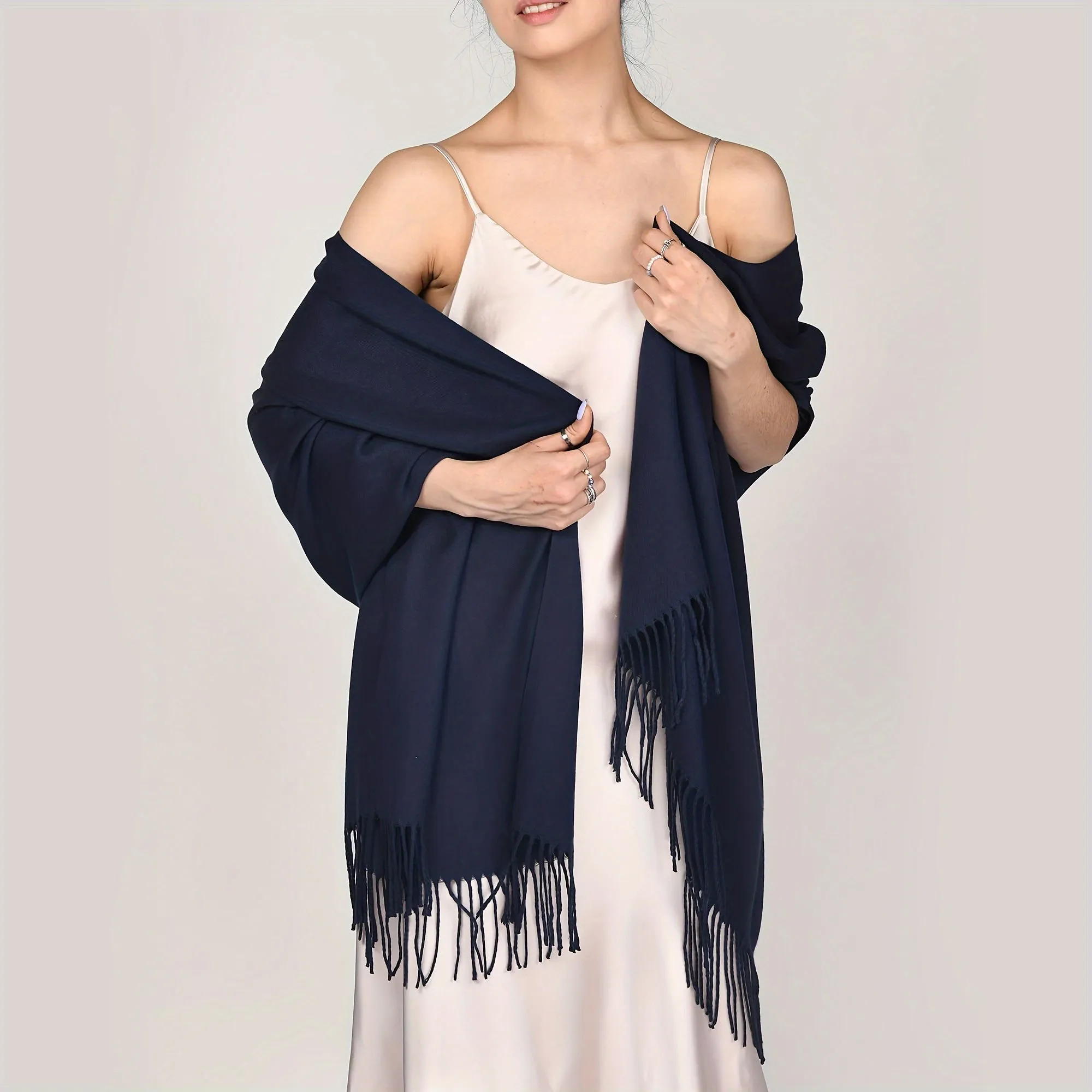 Elegant Pashmina Shawl Wrap - Luxurious, Windproof, and Cozy for Weddings & Special Nights Out