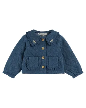 Emile et Ida Embroidered Denim Quilted Jacket