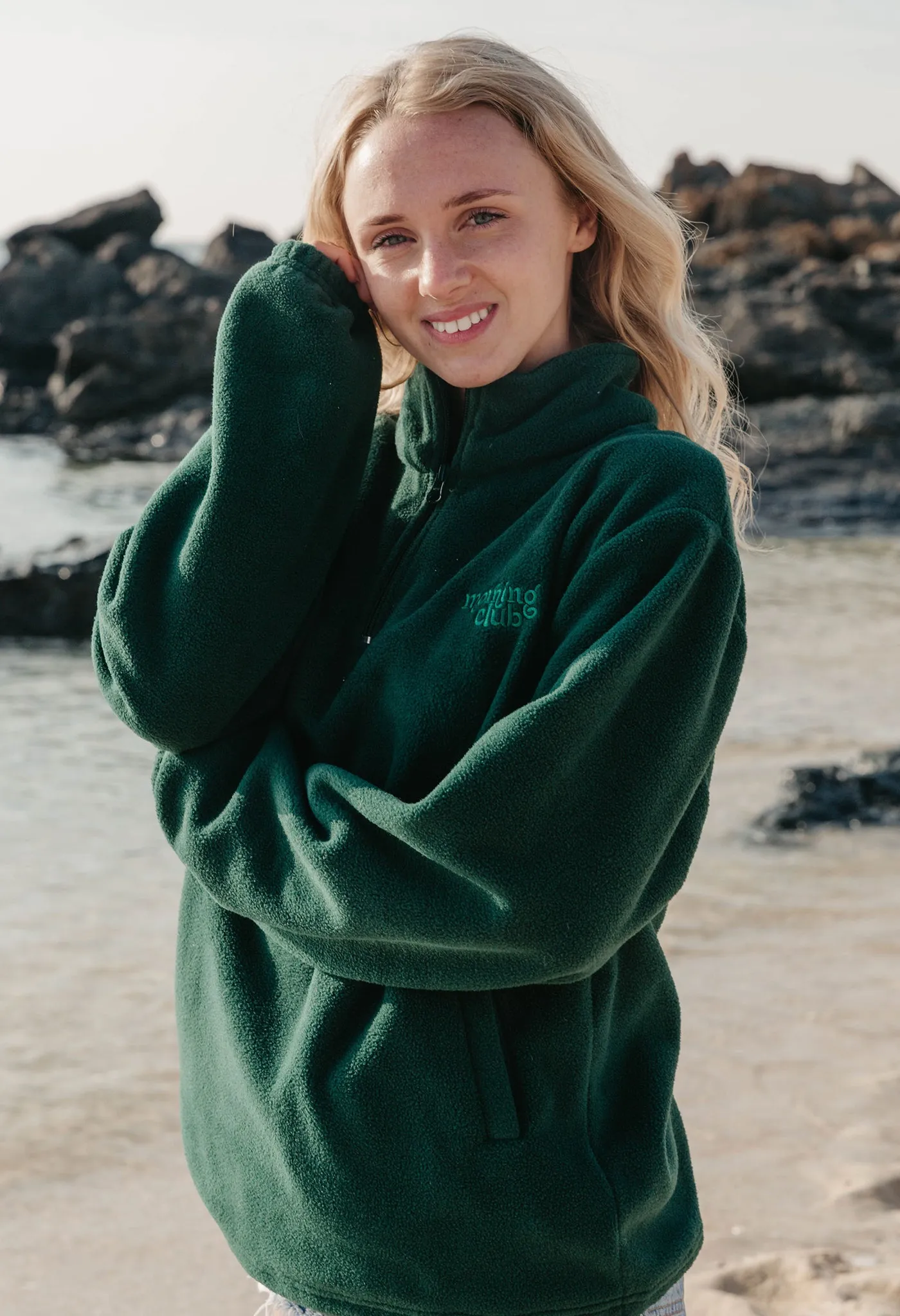 Essential Recycled Polyester Quarter Zip Fleece