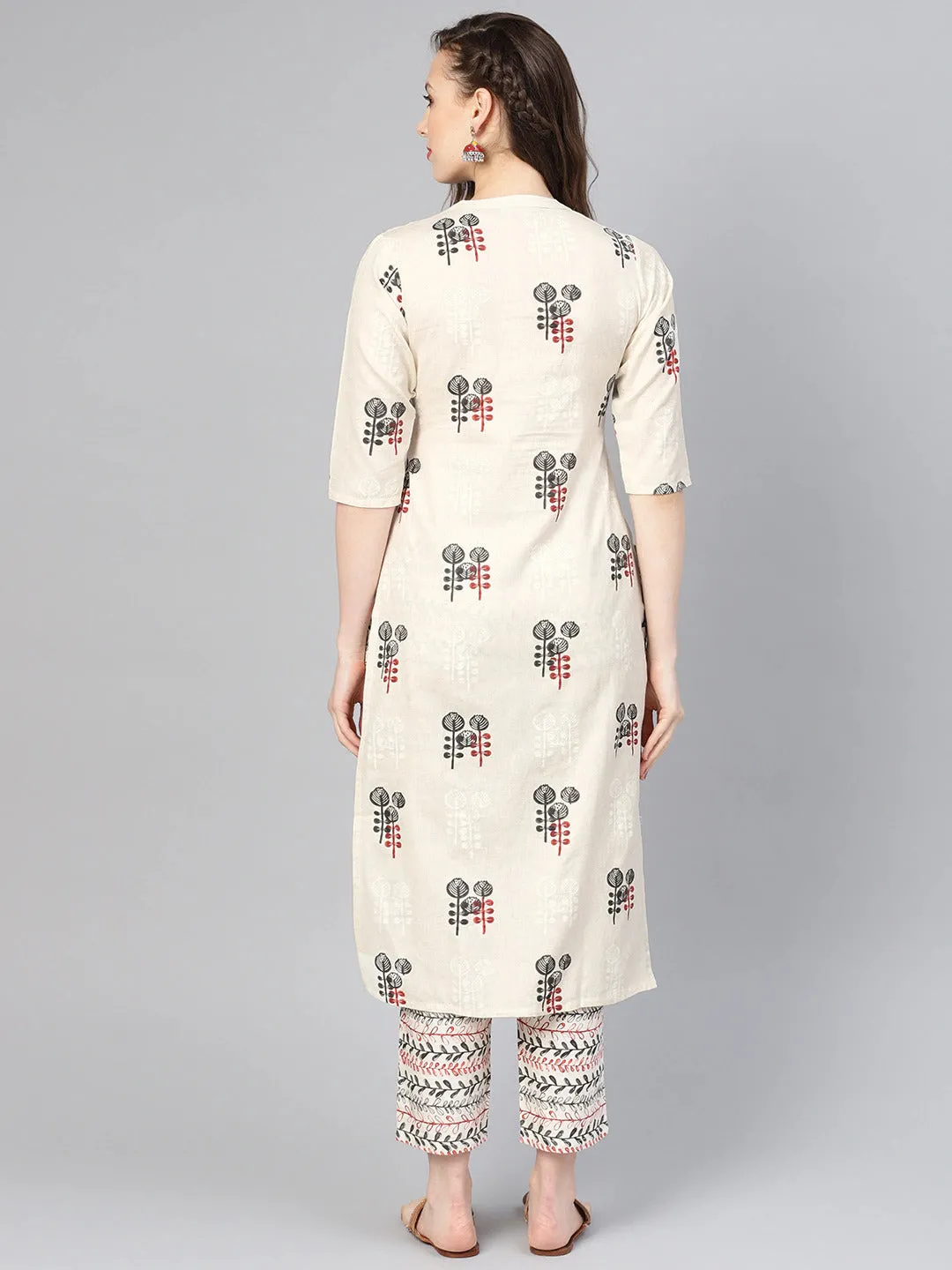 Ethnic Beige Kurta Set