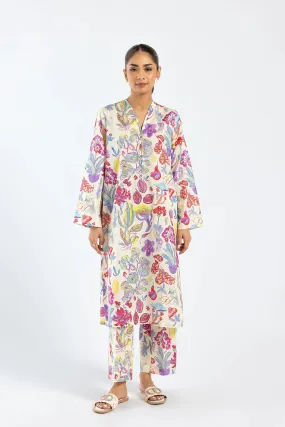 Ethnic Multi Floral Printed 2-Piece Lawn Suit