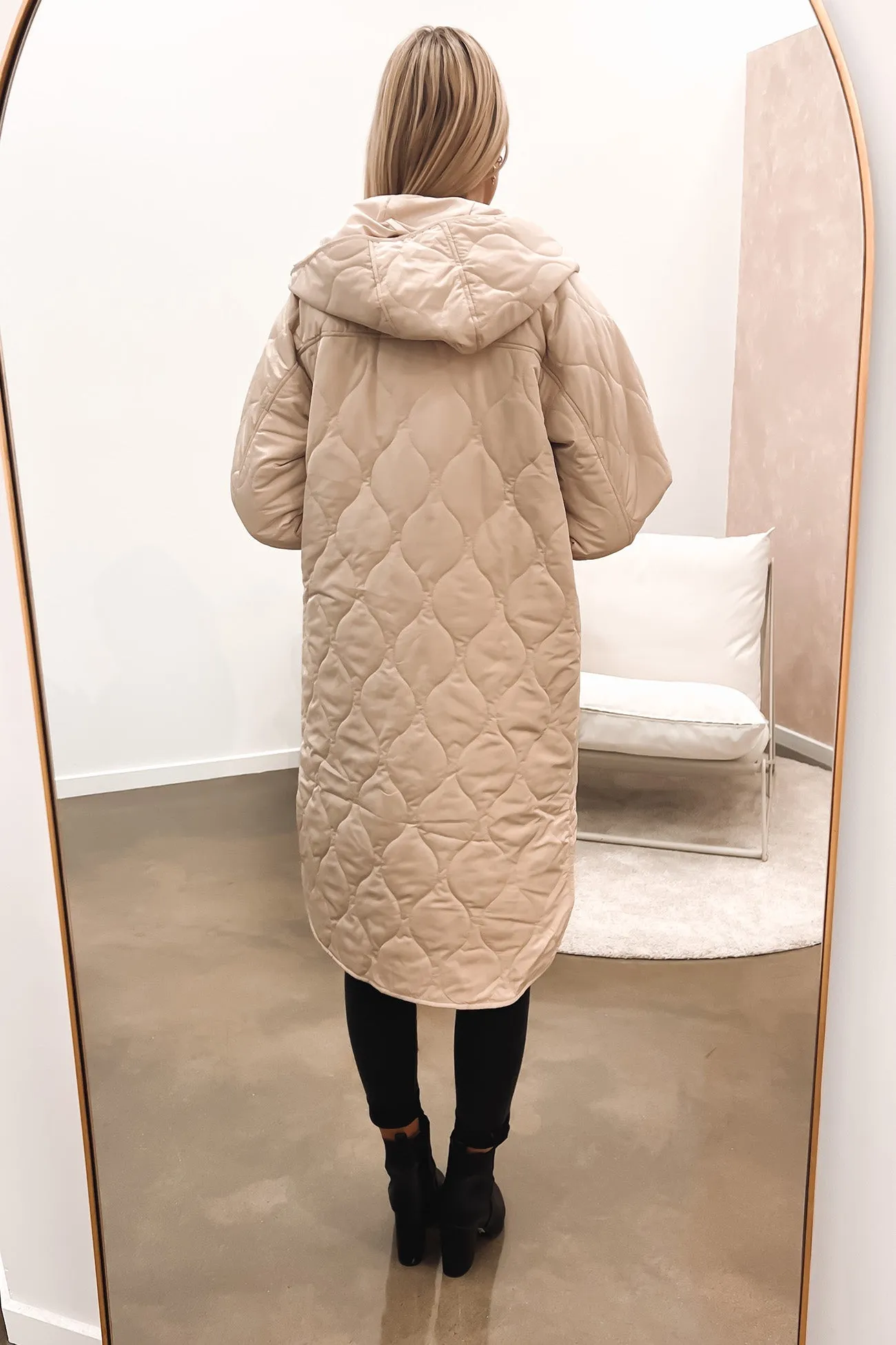 Ezra Puffer Jacket Beige