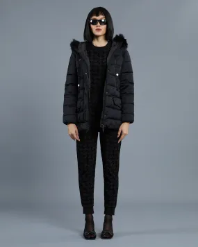 Faux Fur Hooded Puffer Jacket